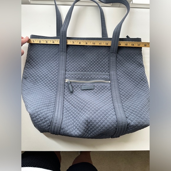 Vera Bradley grey/ blue quilted purse handbag lined - Picture 4 of 10